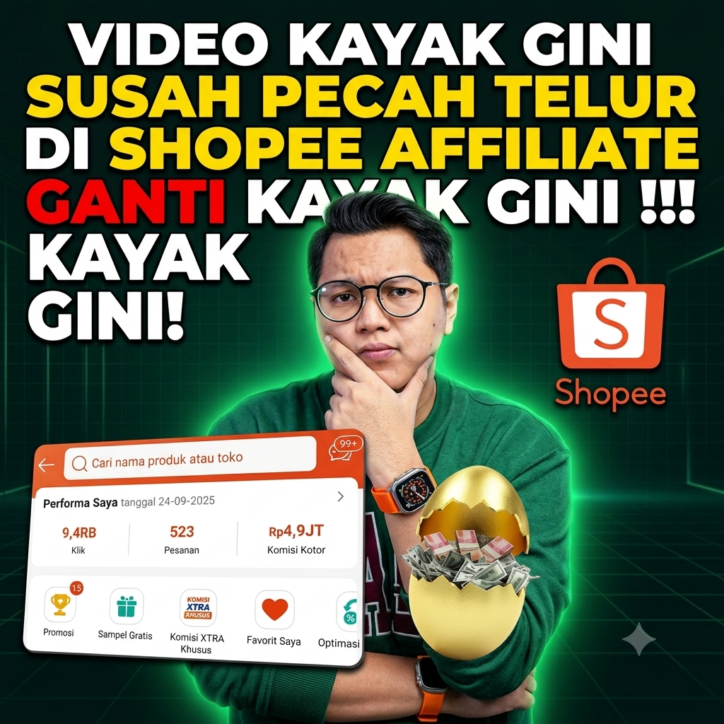 Rahasia pecah telur di Shopee affiliate 
